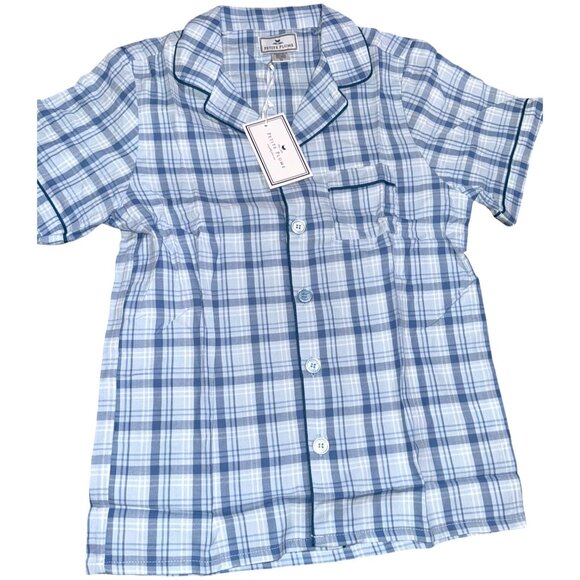 Petite Plume Boys Blue Plaid Pajama Set Size 10 - Cotton & Modacrylic - Picture 8 of 13